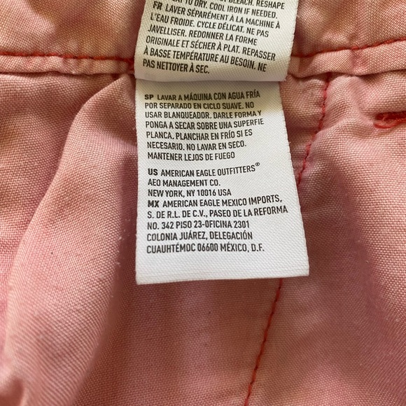 American Eagle Outfitters Shorts Women’s Sz 6 Pink /Salmon Stretch Midi Pockets - Picture 4 of 10